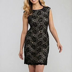MAGGY London Layered Lace Cocktail dress size 8 back opening from Nordstrom